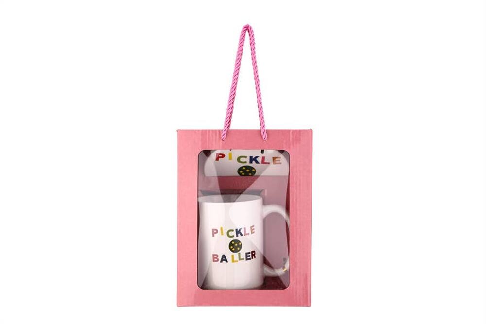 Pickle Baller Coffee Mug and Coaster Set